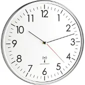 TFA-Dostmann Analoge Funk-Wanduhr 330 mm Santa Cruz TFA 60.3516.54, silber