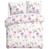 Darymex Bettwäsche, Baumwollsatin-Bettwäsche, Satynlove 180x200 1559-1 Bunte Blumen