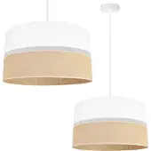 Light11 HOME Hängelampe, Deckenleuchter, Lampenschirm 40 cm, weiß