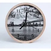 Tulup Holzuhr 30fi cm wanduhr - Bridge-Architektur