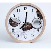 Tulup Holzuhr 30fi cm wanduhr - Kokosnüsse