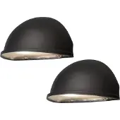 Konstsmide 2 Stk Downlight Wandleuchte TORINO schwarz, Beleuchtung außen Haus
