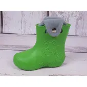 Camminare Kinder Gummistiefel Gefüttert Regenstiefel Frosch Grün mit Thermoeinsatz 22/23