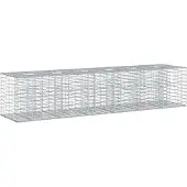 Syfax Gabionen-Hochbeet 2 stk. 260 x 60 x 55 cm Verzinkter Stahl
