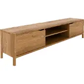 Lomadox Lowboard 200cm breit in Wildeiche massiv geölt, montiert, THORNBURY-165