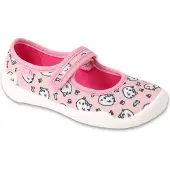 Befado Ballerina Hausschuhe Blanca 114X546 rosa mit Kitten und gepolsterter Innensohle
