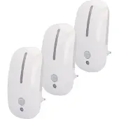 Unitec 3er-Set LED-Nachtlicht m BWM & Dämmerungssensor