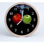Tulup Holzuhr 20fi cm wanduhr - Äpfel Küche