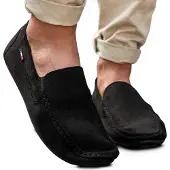 Permani Herren Mokassins Halbschuhe Flats Freizeit Schlicht Baolikang Schwarz Gr.40