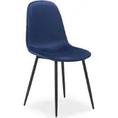 Feldmann-Wohnen Esszimmerstuhl Küchenstuhl Set Fox marineblau 4er Set