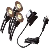 HEISSNER L450-00, Schwarz, Garten, 3 Glühbirne(n), 1 W, LED, 1 W