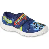 Befado Jungen Hausschuhe 974X539 Blau SKATE Klettverschluss