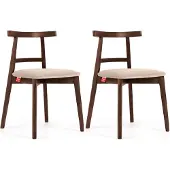 Konsimo Esstischstühle 2 St "LILIO", Creme, Buchenholz, Vintage, 47x76,5x45cm