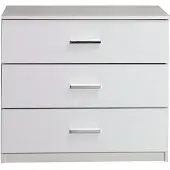 Feldmann-Wohnen Schubladenkommode Siena Kommode 93x42x80,5cm mit Schubladen weiß Hochglanz