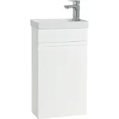 VCM 2-tlg Set | Waschplatz für Gäste WC | Gästebad | Waschtisch Toilette | grifflose Drehtüre | Badmöbel Badezimmer Set – Silora M hängend