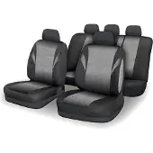 Compass 31679 - Autositzbezüge 9er Set POLY grau AIRBAG