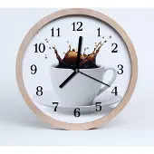 Tulup Holzuhr 20fi cm wanduhr - Kaffee