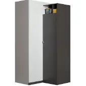 Masseno Drehtürenschrank FIUME 95/190/95cm 2-türig Weiß