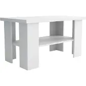 Masseno Couchtisch LAURA 90 cm Kaffetisch für Wohnzimmer Sofatisch Wohnzimmertisch Weiß