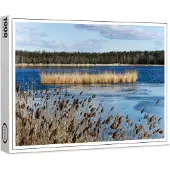 Raxxa Premium-Puzzle "Winterruhe am See", 1000 Teile