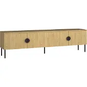 Lomadox TV Lowboard in Eiche 200 cm MOLONG-166