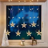 Hellum LED Lichtvorhang "Sterne" 3,6W 1m x 1,2m Warmweiß