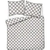 Detexpol Bettwäsche, Perkalbettwäsche, mit Paspel, elegant 160x200 5592a Schwarz und Weiß