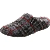 Verbenas Damen Hausschuh York Plaid Borrego weiß/beige/rot