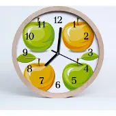 Tulup Holzuhr 20fi cm wanduhr - Äpfel Küche