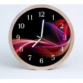 Tulup Holzuhr 20fi cm wanduhr - Kunst abstrakte Linien