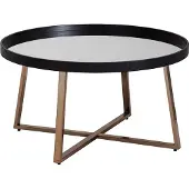 Lomadox Wohnzimmertisch Schwarz Metall-Gestell B/H/T ca. 78/42,5/78cm
