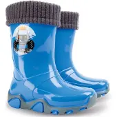 Demar Gefütterte, blaue Gummistiefel mit Autoaufdruck STORMER LUX D 26-27