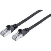 Intellinet Premium Netzwerkkabel, Cat6, S/FTP, 100% Kupfer, Cat6-, LS0H, RJ45-Stecker/RJ45-Stecker, 15,0 m, schwarz, 15 m, Cat6, S/FTP (S-STP), RJ-45, RJ-45, Schwarz