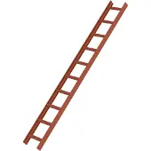 MUNK Günzburger Steigtechnik MUNK Aluminium Dachleiter 10 Sprossen rotbraun