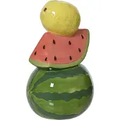 Kaemingk Dekorative Porzellanvase aus Dolomit Höhe 21cm Wassermelone Zitrone
