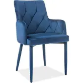 Feldmann-Wohnen Esszimmerstuhl Küchenstuhl Set Ricardo marineblau 4er Set