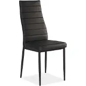 Feldmann-Wohnen Esszimmerstuhl Küchenstuhl Set H-261 schwarz 4er Set