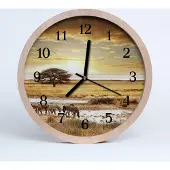 Tulup Holzuhr 20fi cm wanduhr - Zebras Tiere