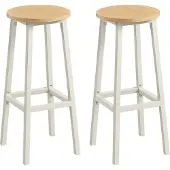 Vasagle Barhocker, 2er Set, Barstühle, Küchenstühle mit Fußstütze, 74cm