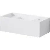 Steinberg Serie 440 Wand-Waschtisch, mit Überlauf, mit Hahnloch, 450x220x150mm, SOLIDSurface, 4407520W
