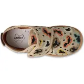 Befado Hausschuhe SOFTER 902X056 902Y056 DINO Barfuß beige Flexi Klettverschluss