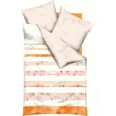 Kaeppel Must have Bettwäsche Satin orange Größe 155x220 cm (80x80 cm)