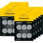 Intenso Lithium Knopfzellen Energy Ultra CR 2032 60er Pack, Einwegbatterie, CR2032, Lithium-Manganese Dioxide (LiMnO2), 3 V, 220 mAh, Cd (cadmium), Hg (Quecksilber), Pb (Blei)