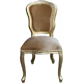 Casa Padrino Barock Luxus Esszimmer Stuhl Louis Gold / Gold - Barock Möbel