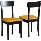 LeafDesign Esszimmerstuhl 2 x "HUGO 1", schwarz