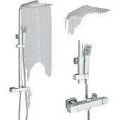 OEM Duscharmatur Set, Thermostatsteuerung, Doppelgriff-Design, verchromt
