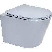 Siko SAT Infinitio Wand-WC Hänge-WC spülrandlos mit WC-Sitz Absenkautomatik, Blau matt
