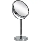 Kleine wolke Base Mirror, Freistehend, Rund, Tisch, Silber, 1x, 5x