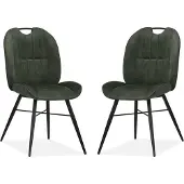 MX Sofa Esszimmerstuhl Austin - Jägergrün (2er-Set)
