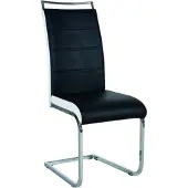 Feldmann-Wohnen Esszimmerstuhl Küchenstuhl Set H-441 schwarz weiß 4er Set